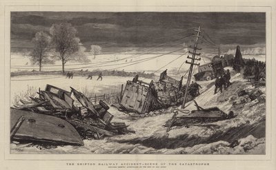 Shipton Demiryolu Kazası, Felaket Sahnesi by Joseph Nash